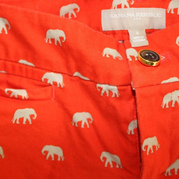 Banana Republic Pants - 🧡 Banana Republic Elephant Shorts Orange Tan Size 6